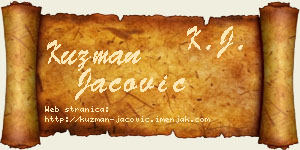 Kuzman Jačović vizit kartica